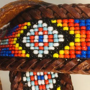 Brighton Vtg Beaded Native American Indian Belt